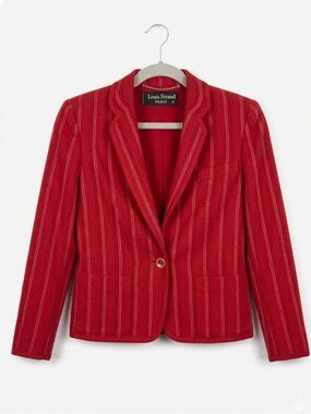 VINTAGE Louis Feraud French Designer Wool Jacket Size EU 38